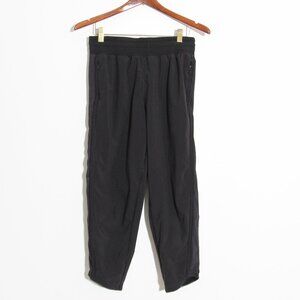 Lululemon High Rise Crop Capri Track Pants Joggers Mesh Side Panel Black Size 4